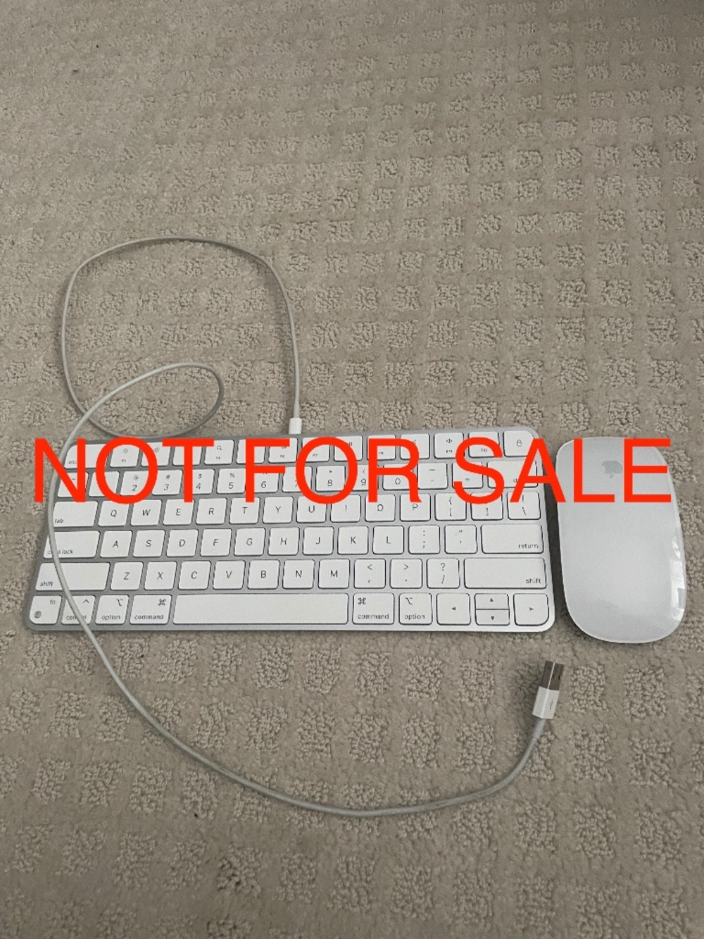 SOLD: Apple White Wireless Keyboard and White Magic Mouse -